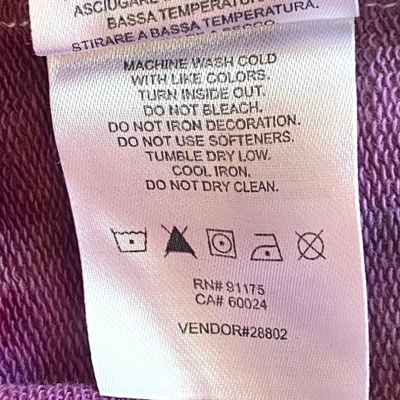 Fila Long Sleeve Crew Neck Custom Tie Dye Sweatshirt with Pockets - Picture 12 of 12